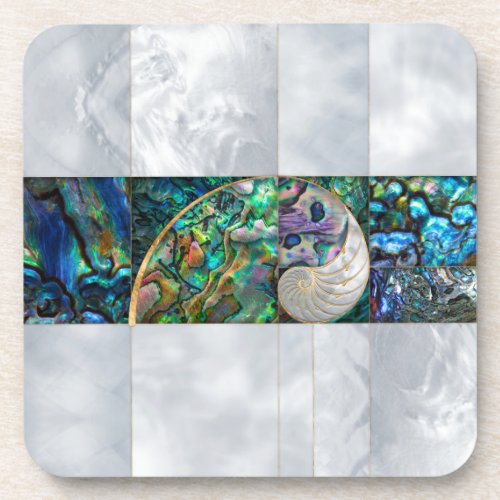 Nautilus Shell _ Abalone and Pearl Beverage Coaster