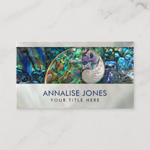 Nautilus Shell _ Abalone and Pearl Business Card
