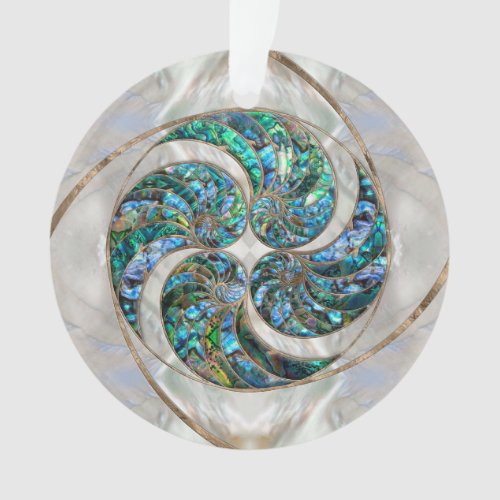 Nautilus Shell _ Abalone and Pearl Ornament