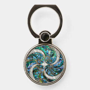Nautilus Shell - Abalone and Pearl Phone Ring Stand