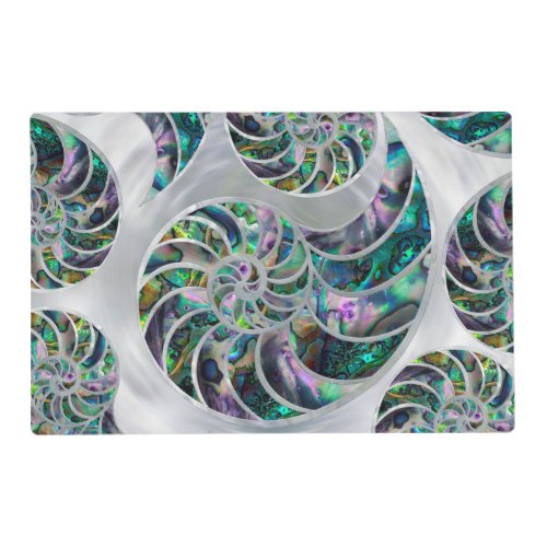 Nautilus Shell Abalone and Pearl Placemat