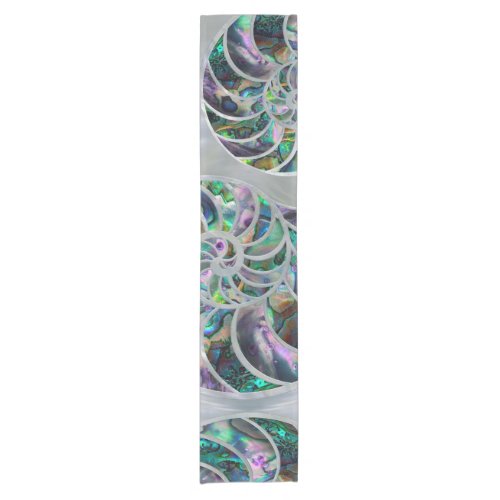 Nautilus Shell Abalone and Pearl Short Table Runner