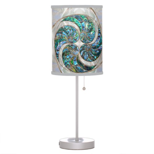 Nautilus Shell _ Abalone and Pearl Table Lamp
