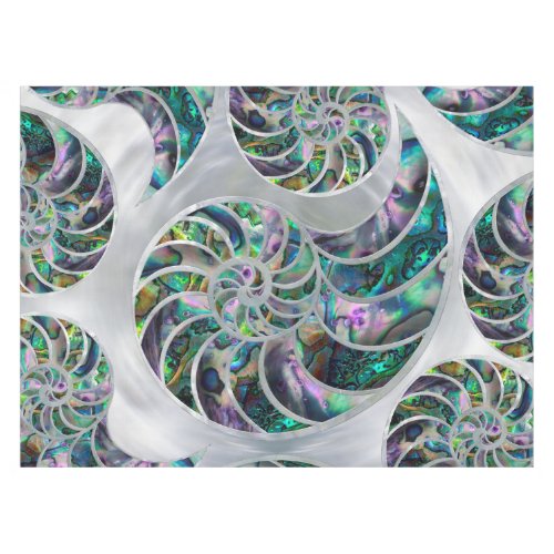 Nautilus Shell Abalone and Pearl Tablecloth