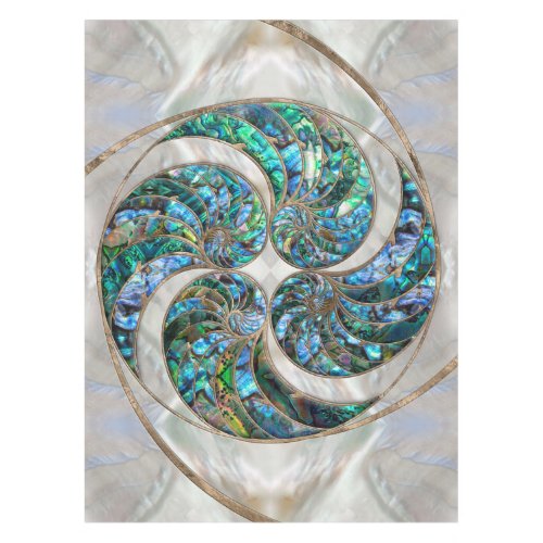 Nautilus Shell _ Abalone and Pearl Tablecloth