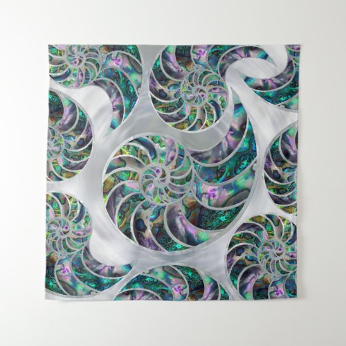 Nautilus Shell Abalone and Pearl Tapestry