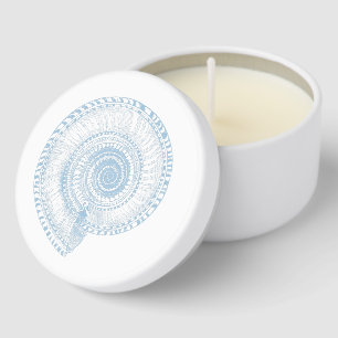 Nautilus Shell Blue Mini Candle Favors