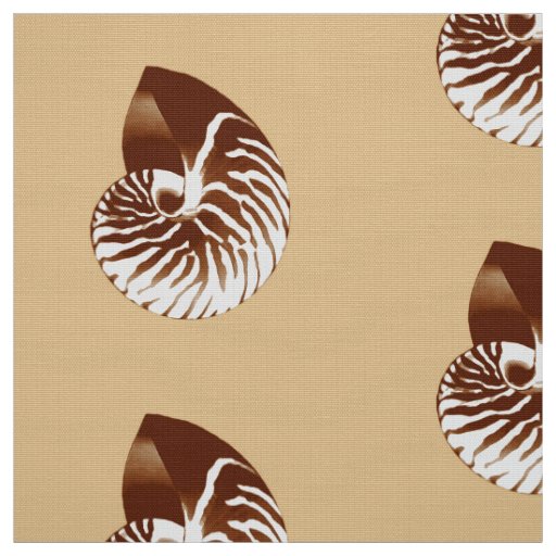 Nautilus Shell - brown, white and beige Fabric