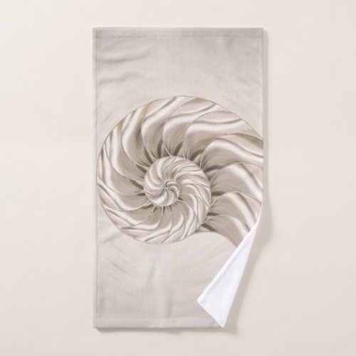 Nautilus Shell Drawing Bath Towel Set