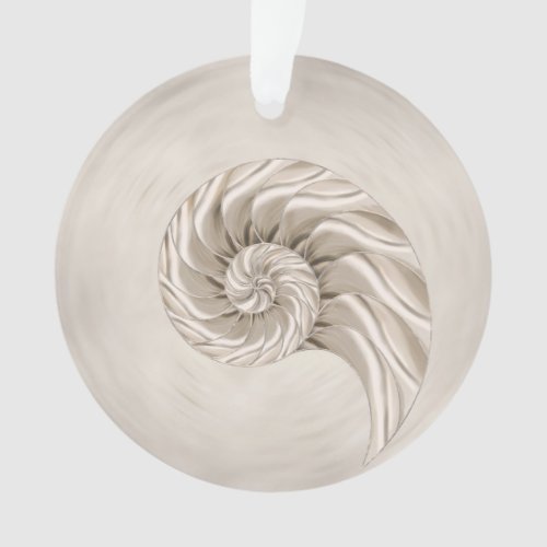 Nautilus Shell Drawing Ornament