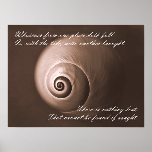 Nautilus Shell Inspirational Quote Art Print