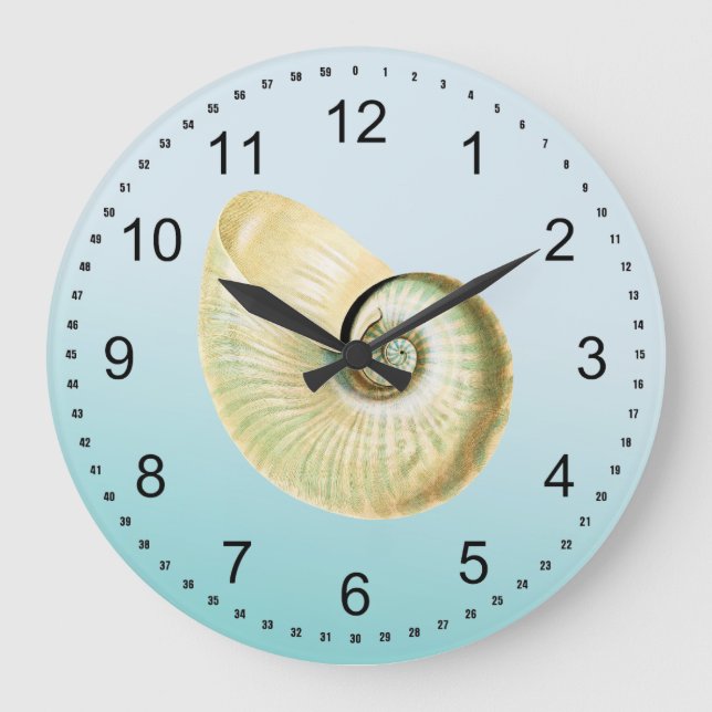 Nautilus shell large clock (Front)