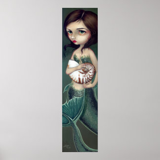 Nautilus Shell Mermaid Art Print