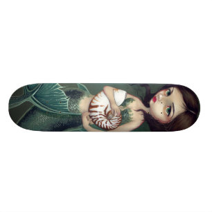 Nautilus Shell Mermaid Skateboard Deck