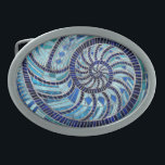 Nautilus Shell mosaic art Belt Buckle<br><div class="desc">Nautilus Shell mosaic art</div>