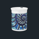 Nautilus Shell mosaic art Beverage Pitcher<br><div class="desc">Nautilus Shell mosaic art</div>