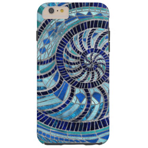 Nautilus Shell mosaic art Tough iPhone 6 Plus Case