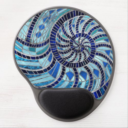 Nautilus Shell mosaic art Gel Mouse Pad