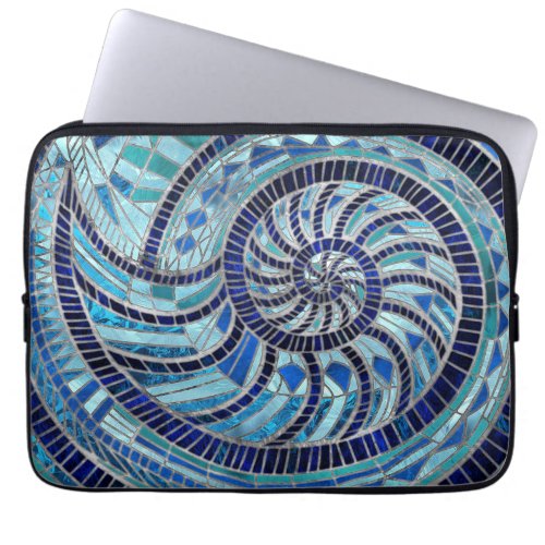 Nautilus Shell mosaic art Laptop Sleeve