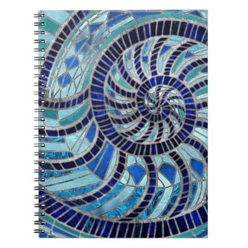 Nautilus Shell mosaic art Notebook