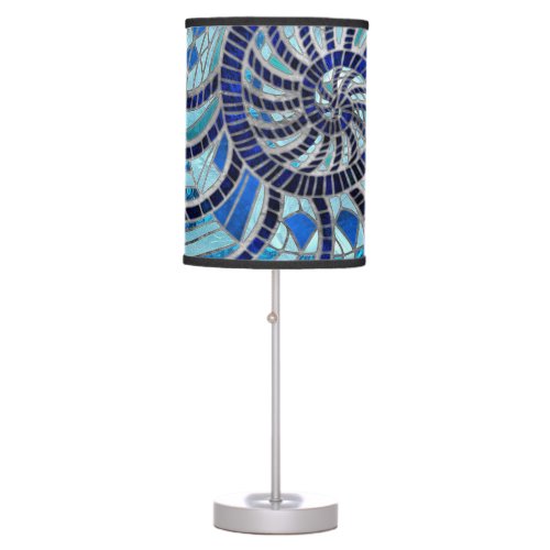 Nautilus Shell mosaic art Table Lamp