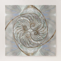 Nautilus Shell - Mother of Pearl and gold
