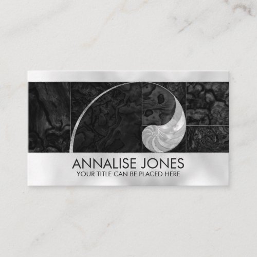 Nautilus Shell _ Peal and Black Abalone Business Card