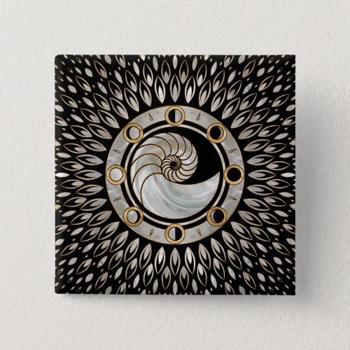 Nautilus Shell _ Phases of the moon Button