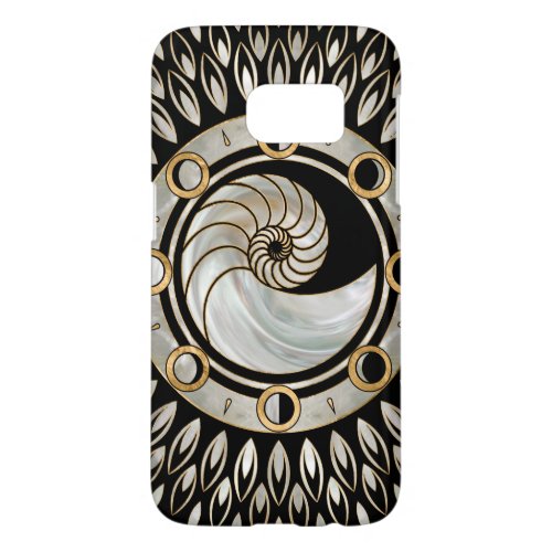 Nautilus Shell _ Phases of the moon Samsung Galaxy S7 Case