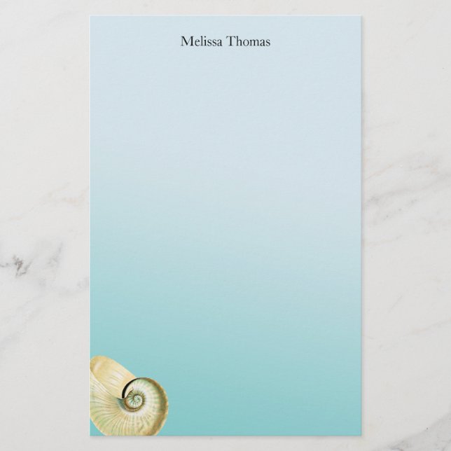 Nautilus shell stationery (Front)