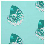 Nautilus Shell - turquoise, aqua and white Fabric