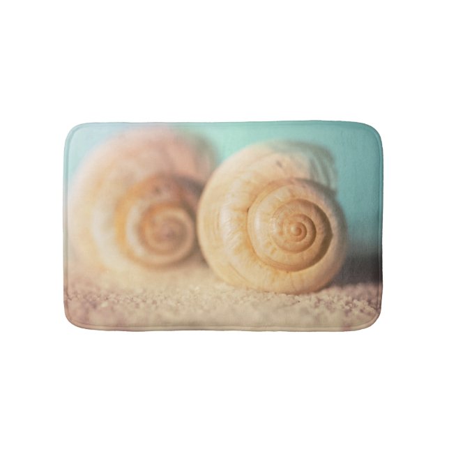 Nautilus Shells On Beach Bathroom Mat (Front)