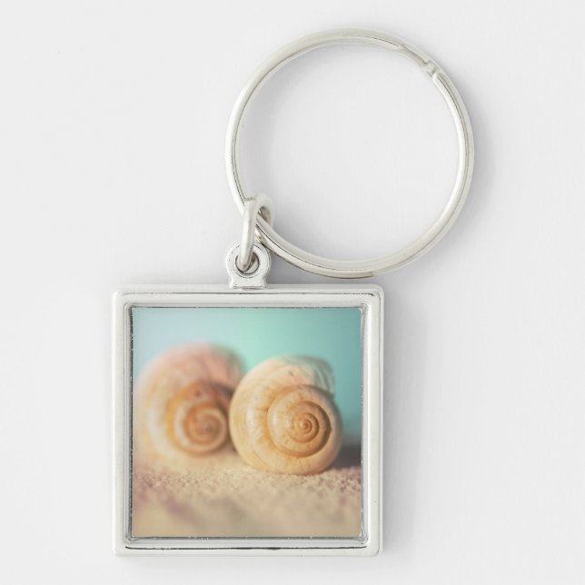 Nautilus Shells On Beach Keychain (Front)