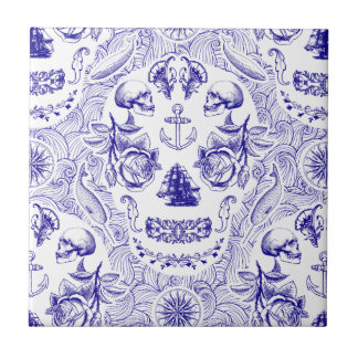 NautiSkull Ceramic Tile