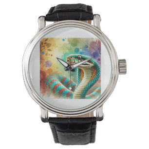 Nauyaca Snake 050824AREF122 - Watercolor Watch