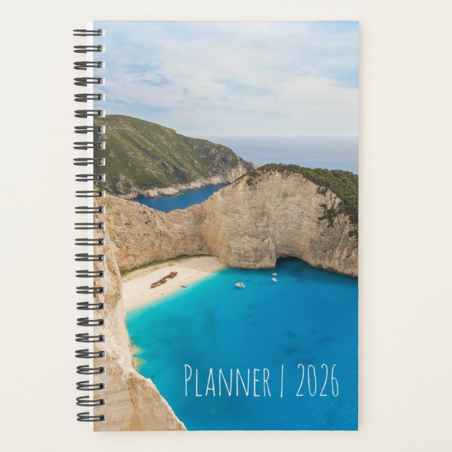 Navagio Beach Greece – Shipwreck Beach Calendar Planner (Front)