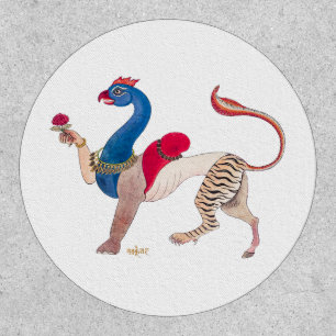 Navagunjara Krishna vintage Indian painting religi Patch