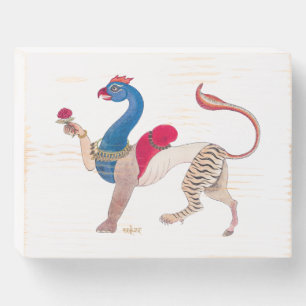 Navagunjara Krishna vintage Indian painting religi Wooden Box Sign