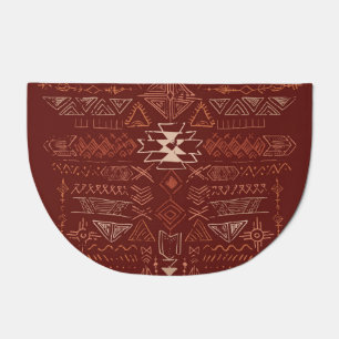 Navajo Aztec: Ethnic Doodle Pattern. Doormat