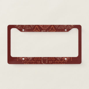 Navajo Aztec: Ethnic Doodle Pattern. License Plate Frame