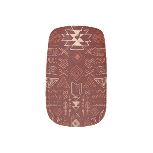 Navajo Aztec: Ethnic Doodle Pattern. Minx Nail Art