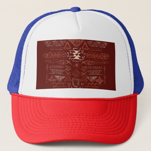 Navajo Aztec Ethnic Doodle Pattern Trucker Hat