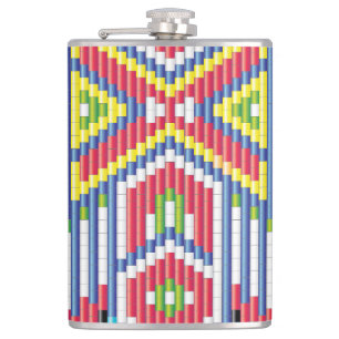 Navajo Bead Design Flask