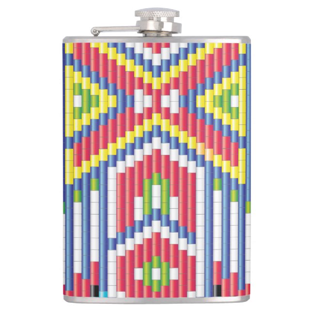 Navajo Bead Design Flask (Front)