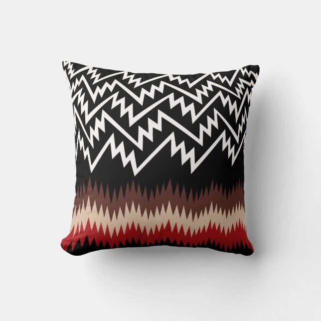 Navajo Blanket Design 9 Bandana Scarf Throw Pillow (Front)