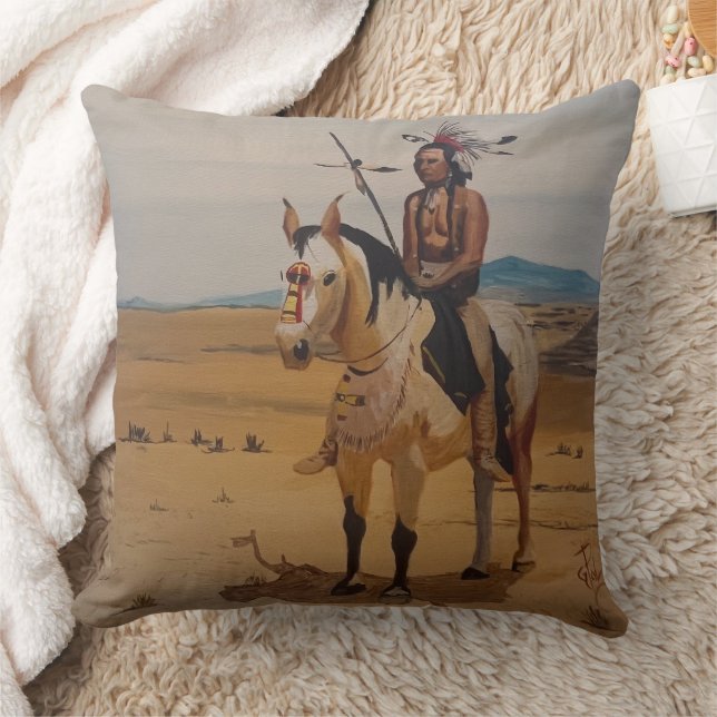 Navajo, by Gary Poling Throw Pillow (Blanket)