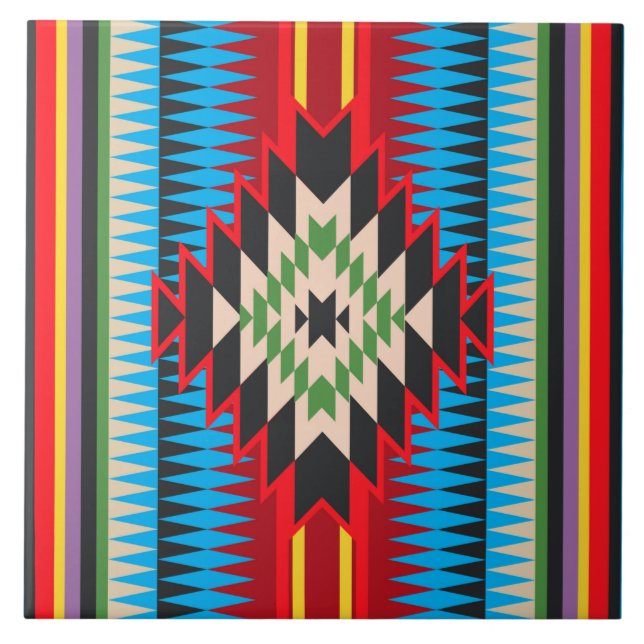 Navajo Design -2 Ceramic Tile (Front)