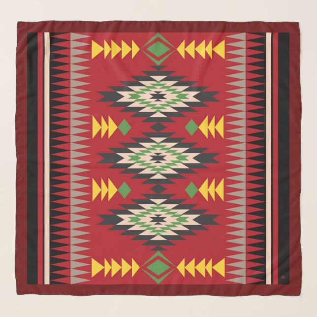 Navajo Design-2 Chiffon Scarf (Front)