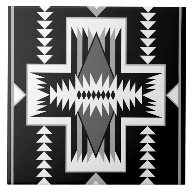 Navajo Design - 3 Ceramic Tile (Front)