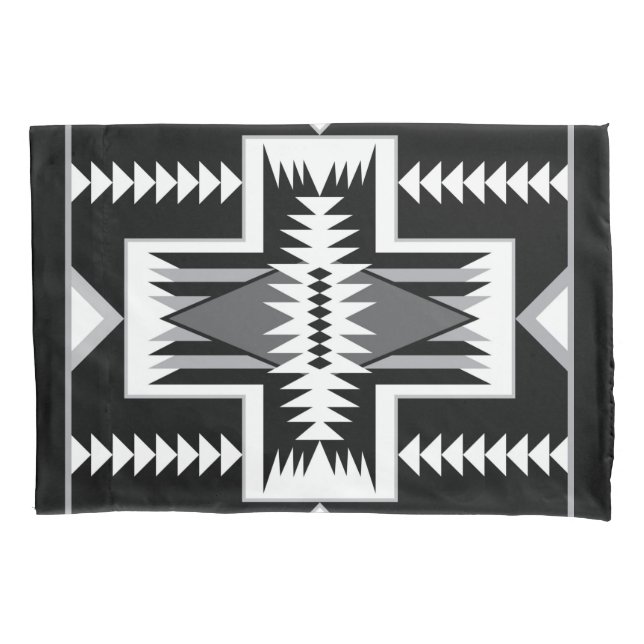 Navajo Design - 3 Ceramic Tile Pillow Case (Front)